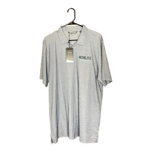 Travis Mathew Golf Polo Branded NWT Men's Blue/Grey XL